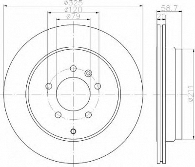 HELLA 8dd355118771 -  Тормозной диск