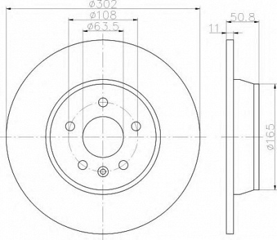 HELLA 8dd355118841 -  ДИСК ТОРМОЗНОЙ PRO