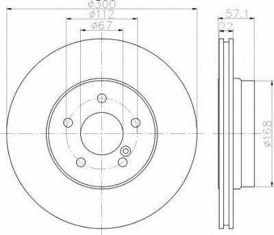 HELLA 8dd355118941 -  Тормозной диск
