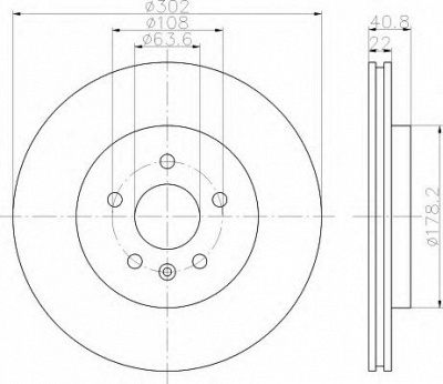 HELLA 8dd355119141 -  Тормозной диск