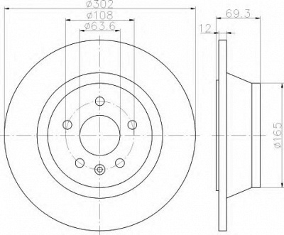 HELLA 8dd355119151 -  ДИСК ТОРМОЗНОЙ PRO