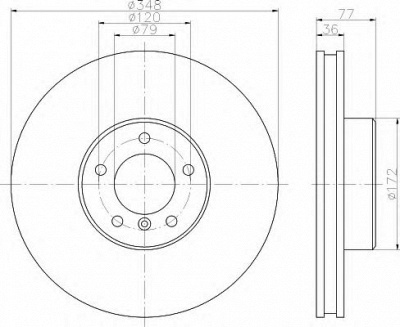 HELLA 8dd355119331 -  Тормозной диск