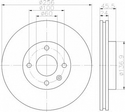 HELLA 8dd355119351 -  Тормозной диск