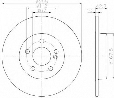 HELLA 8dd355119421 -  Тормозной диск
