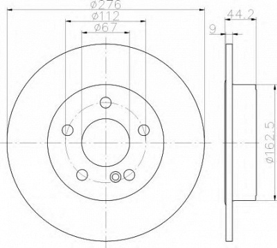 HELLA 8dd355119431 -  Тормозной диск