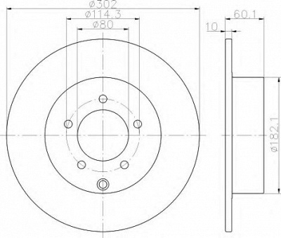 HELLA 8dd355119451 -  Тормозной диск
