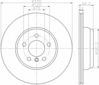 HELLA 8dd355119551 -  Тормозной диск