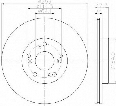 HELLA 8dd355119571 -  Тормозной диск