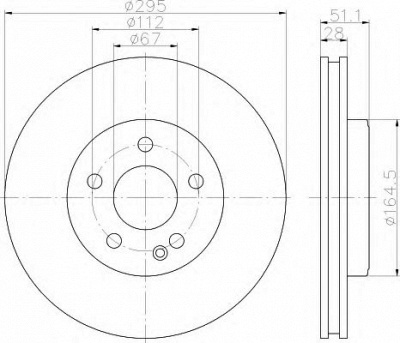 HELLA 8dd355119591 -  Тормозной диск