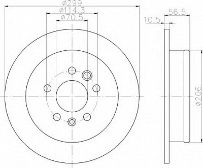 HELLA 8dd355119751 -  Тормозной диск