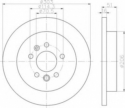 HELLA 8dd355119781 - Тормозной диск