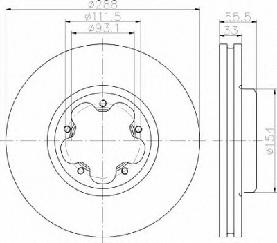 HELLA 8dd355120111 -  Тормозной диск