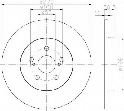 HELLA 8dd355120191 -  Тормозной диск