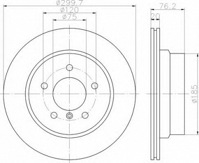 HELLA 8dd355120211 -  Тормозной диск