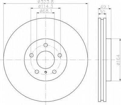 HELLA 8dd355120271 -  Тормозной диск