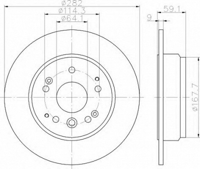 HELLA 8dd355120321 -  Тормозной диск