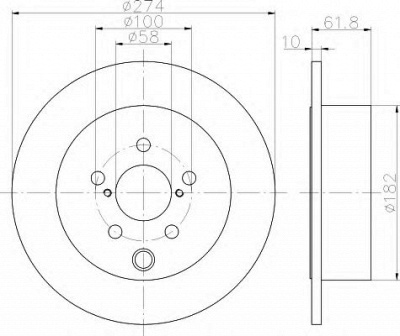 HELLA 8dd355120341 -  Тормозной диск