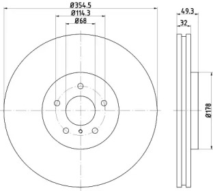 HELLA 8dd355120391 -  Тормозной диск