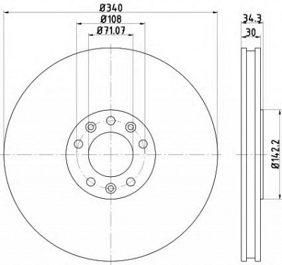 HELLA 8dd355120511 -  Тормозной диск