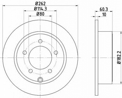 HELLA 8dd355120561 -  Тормозной диск