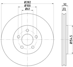 HELLA 8dd355120621 -  Тормозной диск