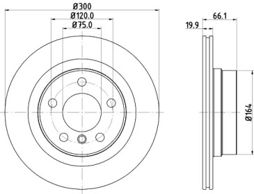 HELLA 8dd355120971 -  Тормозной диск