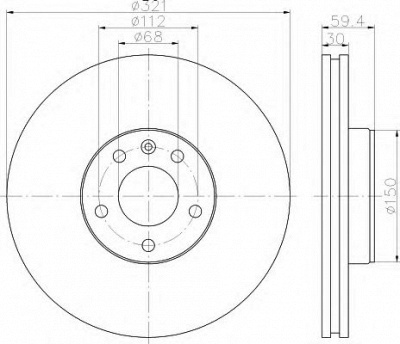 HELLA 8dd355121151 -  Тормозной диск