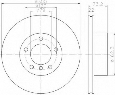 HELLA 8dd355121551 -  Тормозной диск