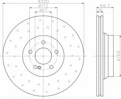 HELLA 8dd355121681 -  Тормозной диск