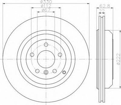 HELLA 8dd355121721 -  Тормозной диск