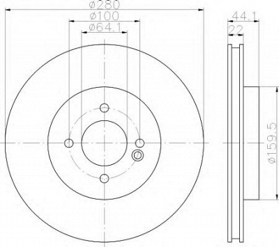 HELLA 8dd355121821 -  Тормозной диск