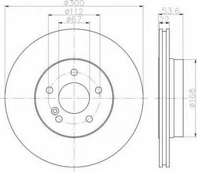 HELLA 8dd355121951 -  Тормозной диск