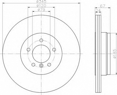 HELLA 8dd355122051 -  Тормозной диск