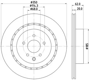 HELLA 8dd355122261 -  Тормозной диск
