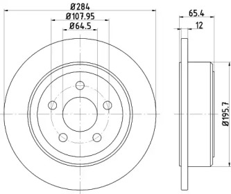 HELLA 8dd355122301 -  Тормозной диск