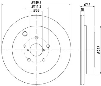 HELLA 8dd355122351 -  Тормозной диск