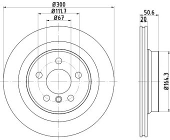 HELLA 8dd355122631 -  Тормозной диск