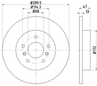 HELLA 8dd355122771 -  Тормозной диск