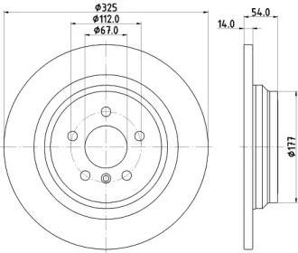 HELLA 8dd355122861 -  Тормозной диск