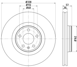 HELLA 8dd355125171 -  Тормозной диск