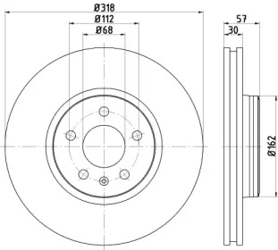 HELLA 8dd355125181 -  Тормозной диск