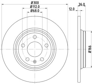 HELLA 8dd355125191 -  Тормозной диск
