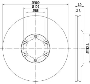 HELLA 8dd355125231 -  Тормозной диск
