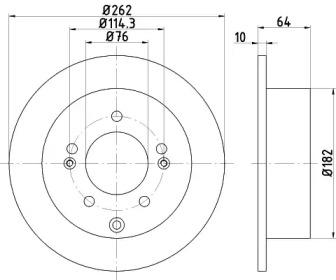 HELLA 8dd355125301 -  Тормозной диск