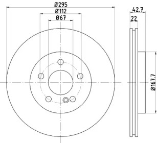 HELLA 8dd355125381 -  Тормозной диск