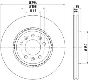 HELLA 8dd355125401 -  Тормозной диск