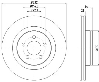 HELLA 8dd355125441 -  Тормозной диск