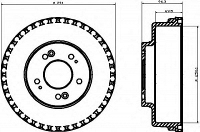 HELLA 8dt355300931 -  Тормозной барабан