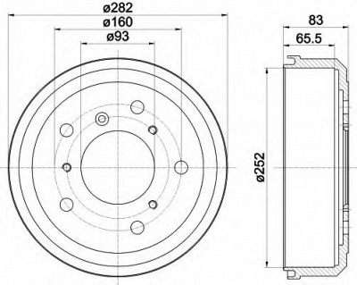 HELLA 8dt355301651 -  Тормозной барабан