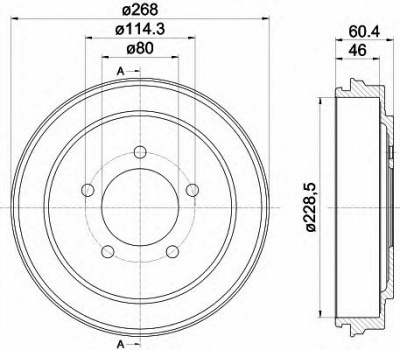 HELLA 8dt355301921 -  Тормозной барабан